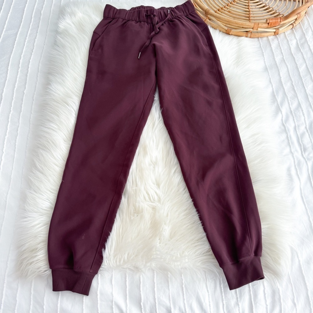 Lululemon On the Fly Jogger Luxtreme Garnet Burgundy Drawstrings Pants - Picture 6 of 13
